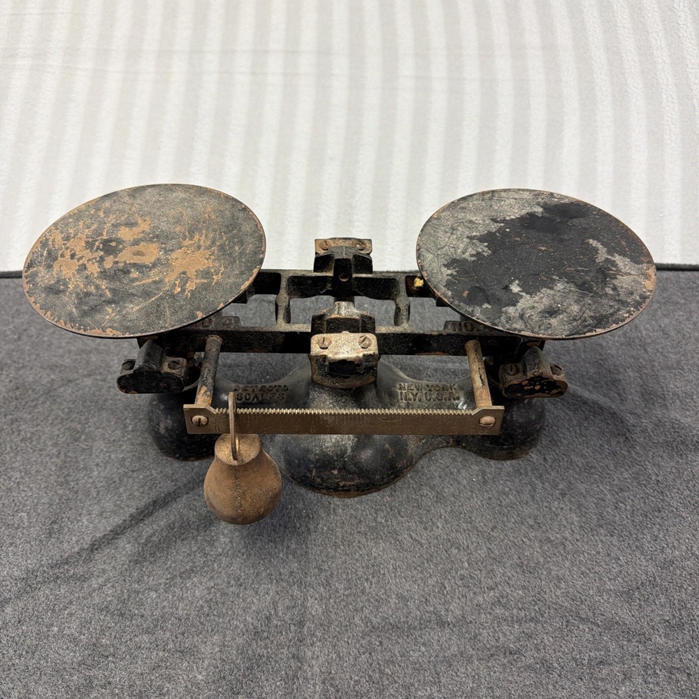 Antique No. 4 Detecto Scale Black Cast Iron 10 Lbs New York Made Merchant Scale
